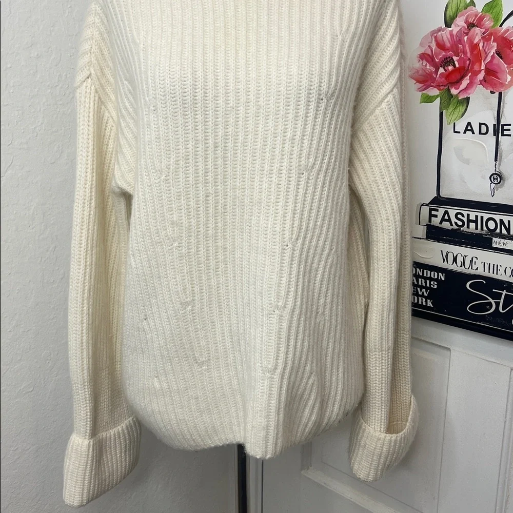 Aspen Collection 100% Cashmere Funnel Neck Sweater Size XS